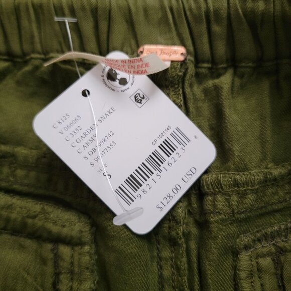 Free People Frankie Washed Shorts Womens S Cargo Casual Boho Utility Army Green - Picture 4 of 8